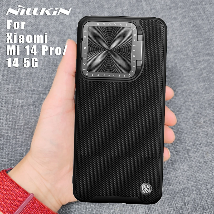

NILLKIN for Xiaomi Mi 14 Pro / 14 5G case Textured Prop Lens 360 full Camera Protection CamShield Back cover for Mi14