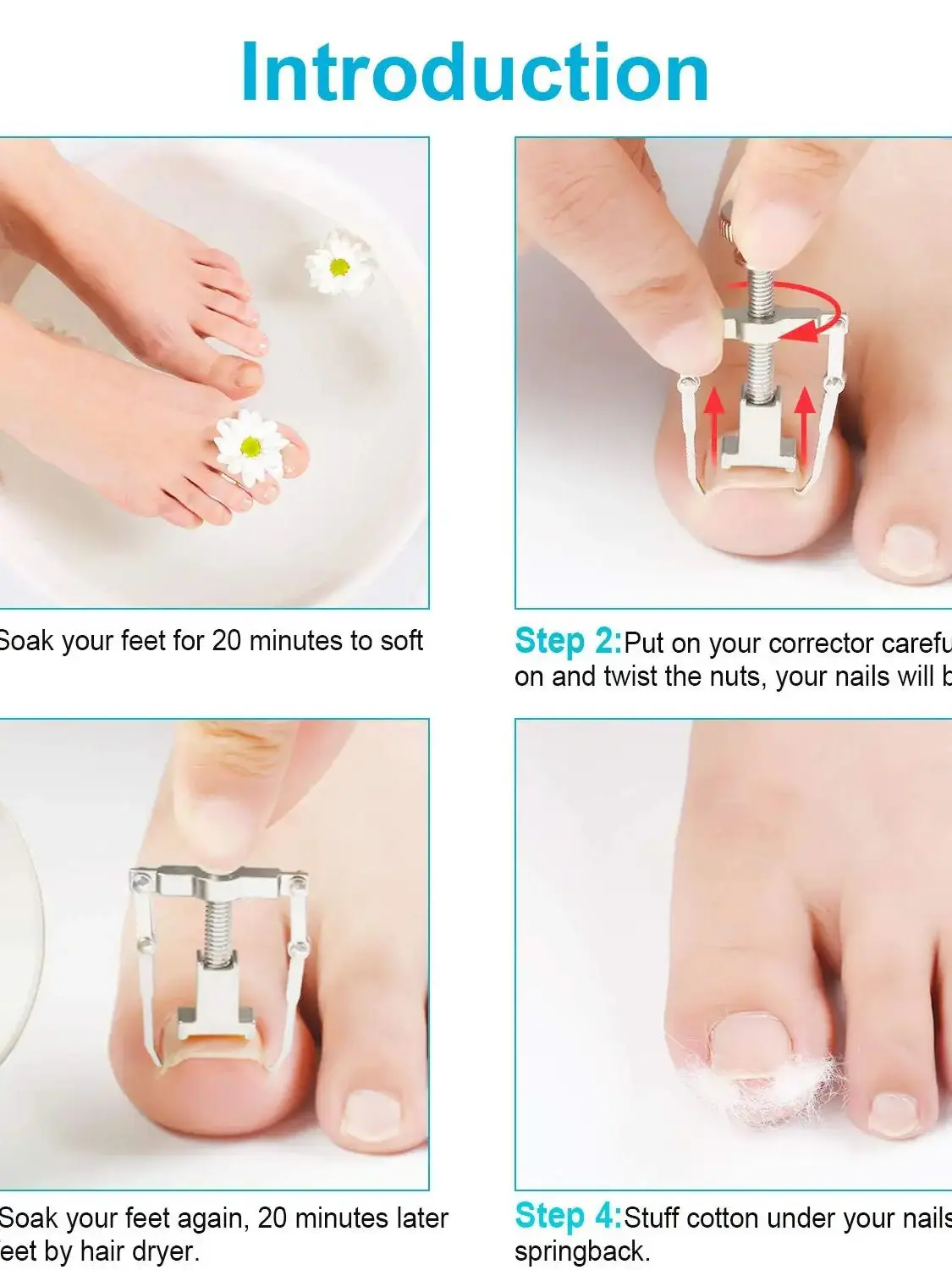 1pc Correction of Paronychia with Toe Nail Correction Bracket for Treatment of Toe and Toe Care with Toe Fixator 4