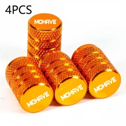 Premium Car Wheel Tire Valve Caps - Waterproof Airdust Accessories, Set of 4 (Orange)