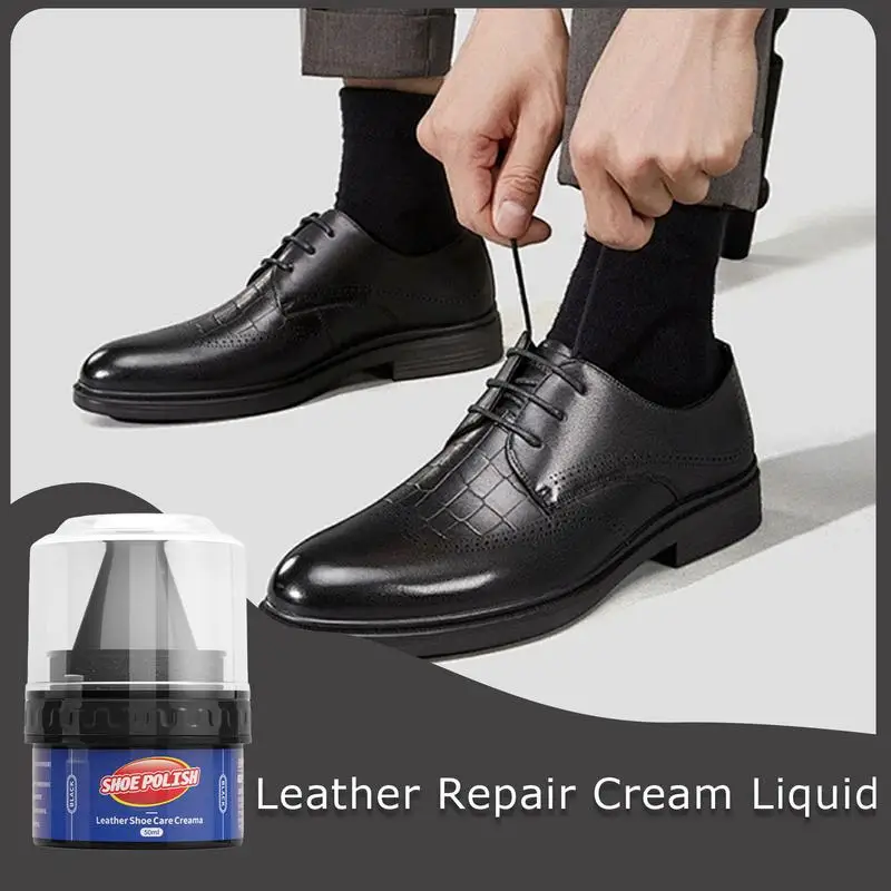 Leather Shoe Care Cream 50ml Car Leather Repair Cream Maintenance Car Conditioner Interior Cleaner For