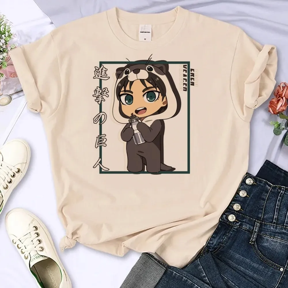 

Eren Yeager Unisex Anime Graphic Fashion T-shirts Scaramiuche Men Vintage Printed Tee Shirts Women Cartoon Casual Cotton Tops