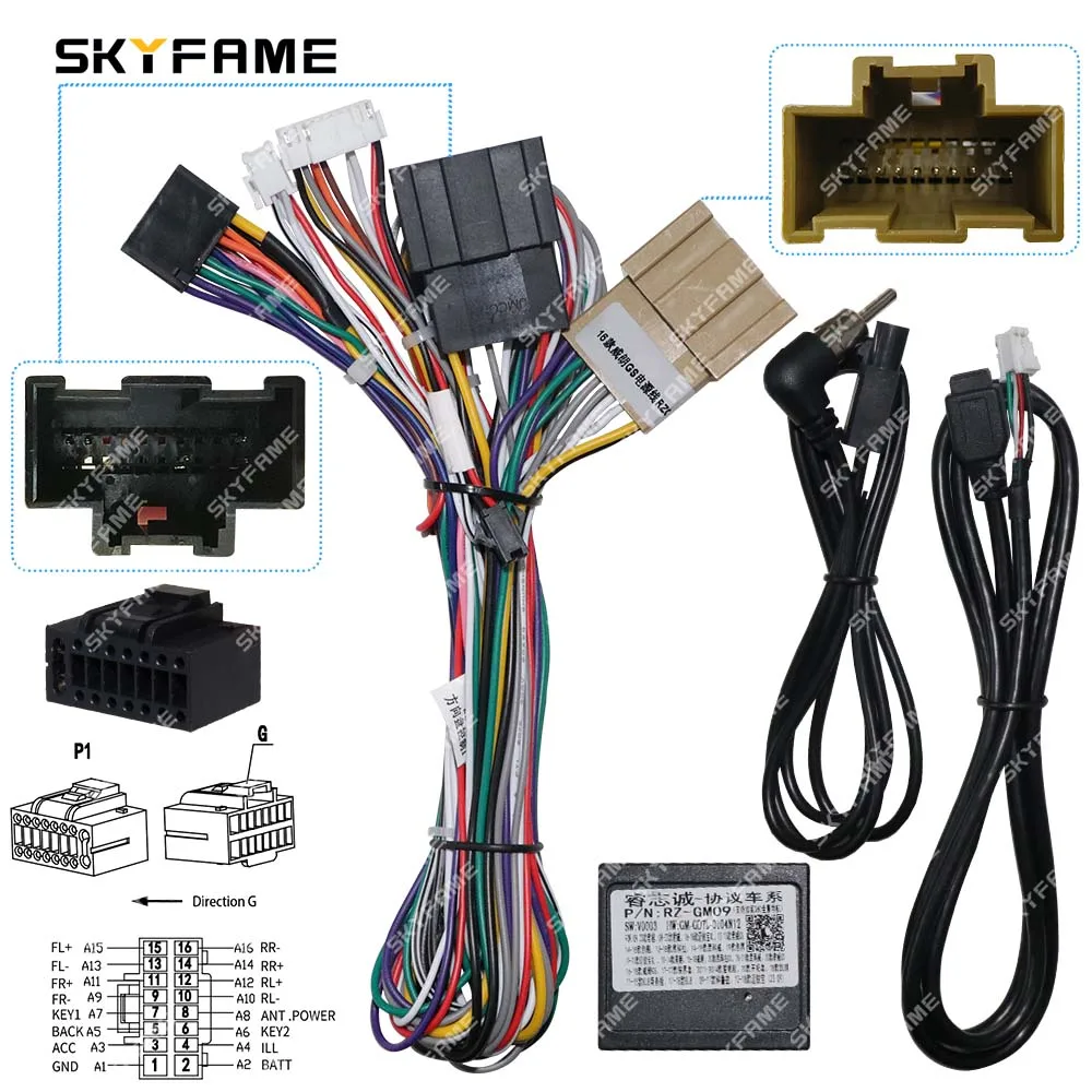 RAISE Car 16Pin Wiring Harness Adapter Canbus Box Decoder For Buick Verano GS Chevrolet S10 Colorado Trailblazer