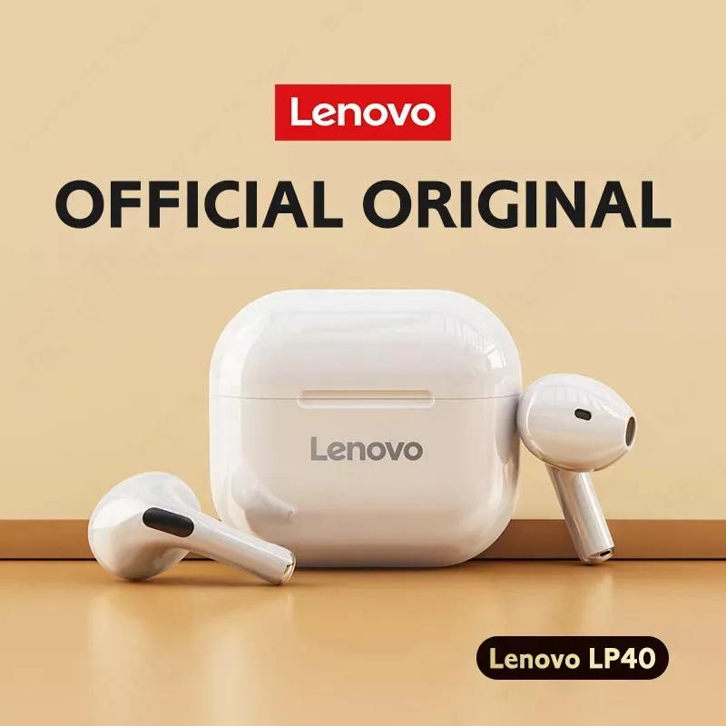 

Original Lenovo LP40 TWS Wireless Earphone Bluetooth 5.0 Dual Stereo Noise Reduction Bass Touch Control Long Standby 300mAH