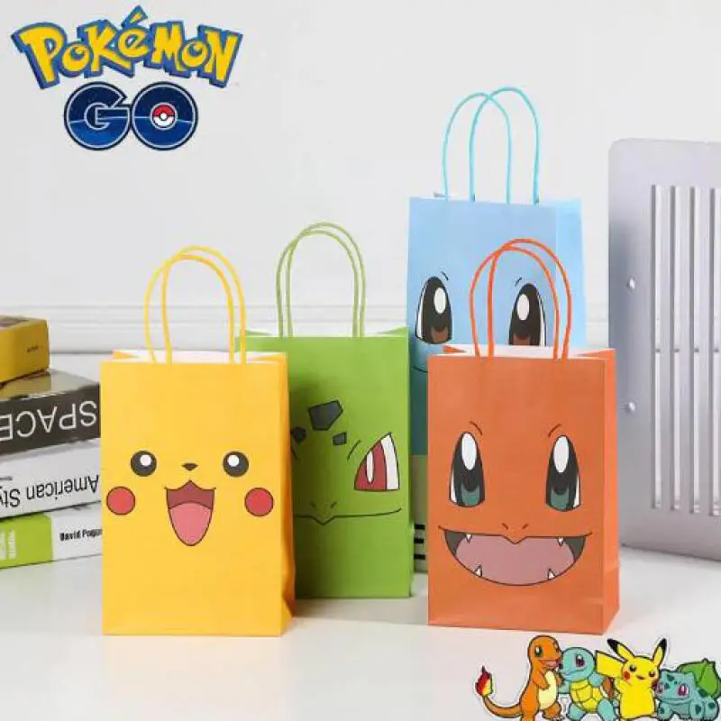 CartoonKawaiiPokemonHolidayGiftsPikachuCandyPaperBagFavorite