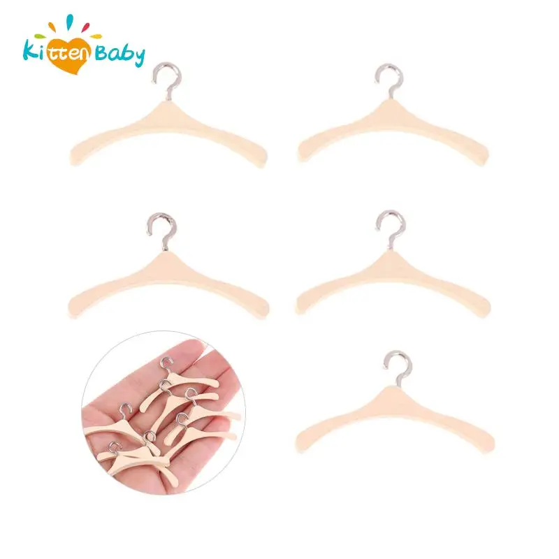 5Pcs 1:12 Dollhouse Miniture Coat Hanger Simulation Ladder Dolls Accessories Kids Pretend Play Toys for Doll House Decoration bird hanging ladder bird swing toys