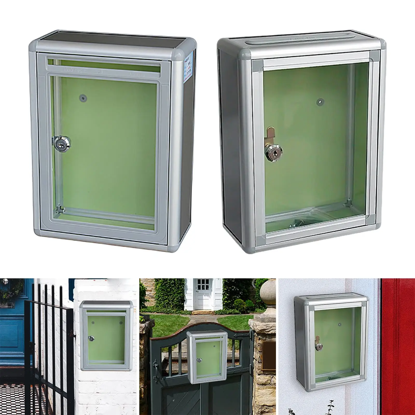 Lockable Wall Mounted Post Box Durable Decorative Newspaper Post Box Metal Boxes for Decorations Outside wall mounted mailbox