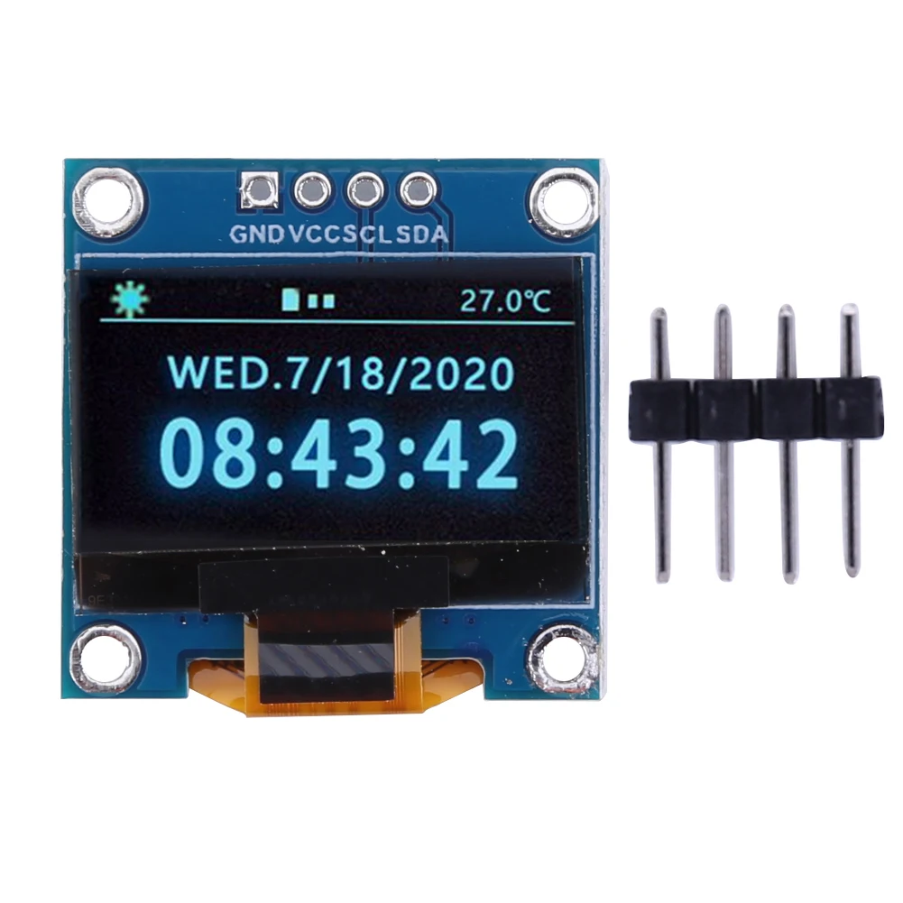 아두이노 라즈베리 파이 BBC용 직렬 포트 스크린 모듈, OLED LCD LED 디스플레이 모듈, 0.96 인치, 4 핀 IIC 3.3-5V SSD1315 드라이브, 128x64