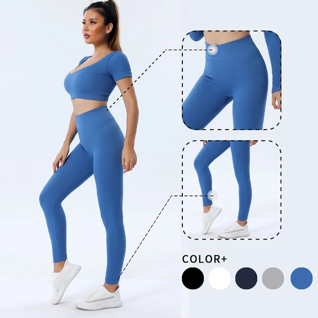 Ribbed Yoga Leggings Women Sports Pants Tights Seamless Sport Femme Gym Push  Up Leggins Workout Fitness Pants Athletic Wear - AliExpress