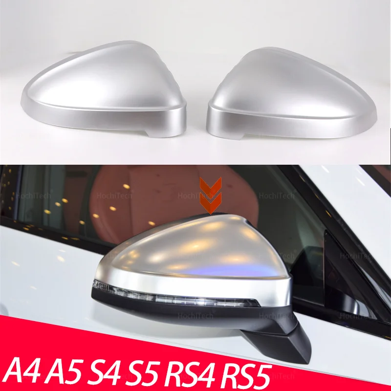 

Сменная хромированная боковая зеркальная Крышка для Audi B9 A4 A5 S4 RS4 RS5 RS S A 4 5 2017-2019, защитная крышка зеркала заднего хода, 2 шт.