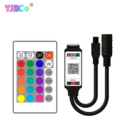 DC 5V 12V 24V BT RGB LED Controller Bluetooth-compatible 4.0 & 24key IR wireless Remote for SMD 5050 2835 RGB LED Strip light