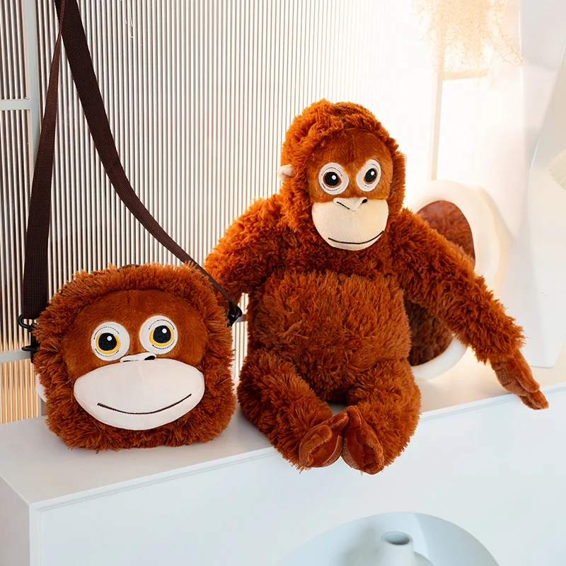 リアルな猿のぬいぐるみ2体セット　オランウータン dearbear_7145