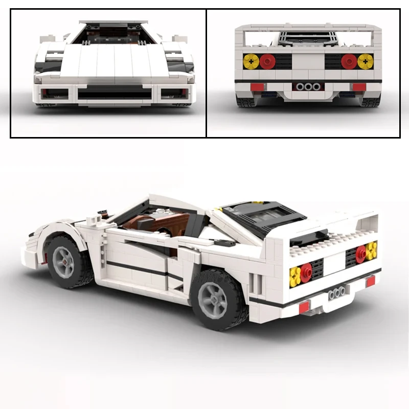 Neue 1098 Teile F40 Supersportwagen Modellbaukasten für Kinder
