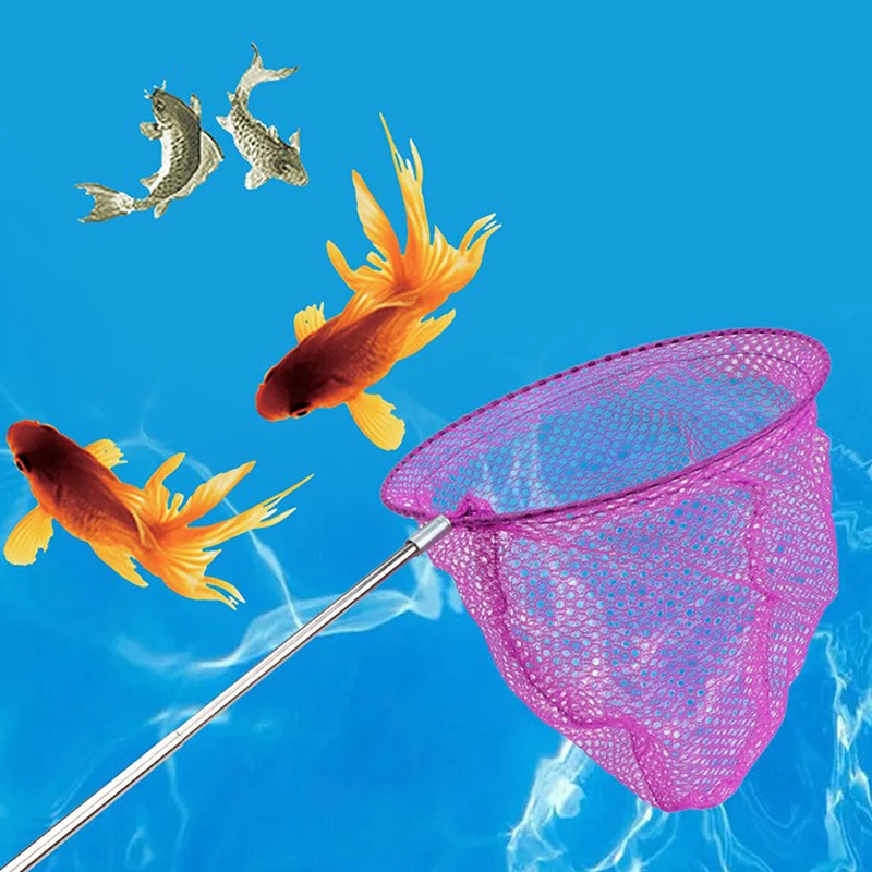 New Telescopic Swimming Pool Net Rake Clear Cleaner Scoop Leaf Stainless  Steel Skimmer Mesh Frame Kids Outdoor Fish Nett