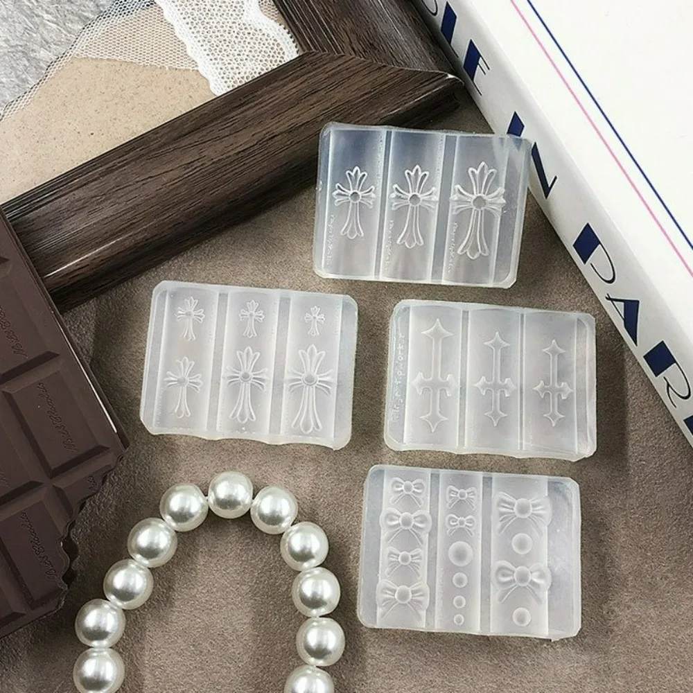 Trendy Nail Mold 3D Silicone DIY Carving Cross Butterfly Knot Nail Art Decor Stencils Reusable Manicure Template Tools 3