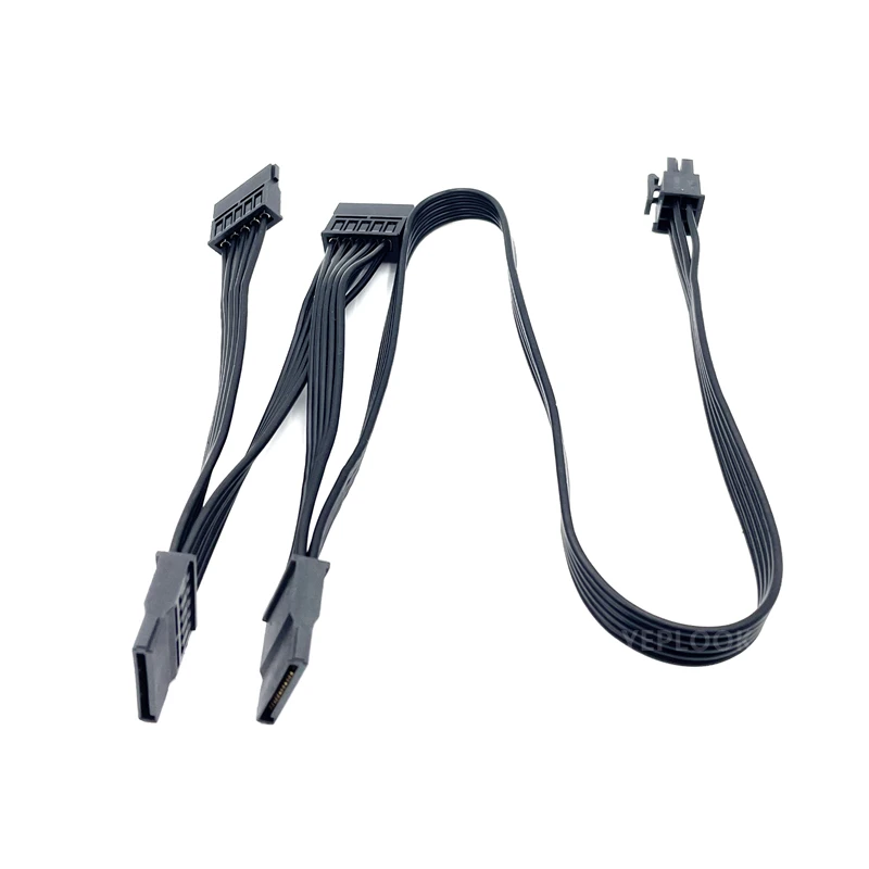 기존 CORSAIR RM750e RM850e RM1000e 모듈형 PSU 6핀 - 4 SATA 스트레이트 하드 드라이브 HDD SSD 전원 케이블 50+15+15+15CM 18AWG