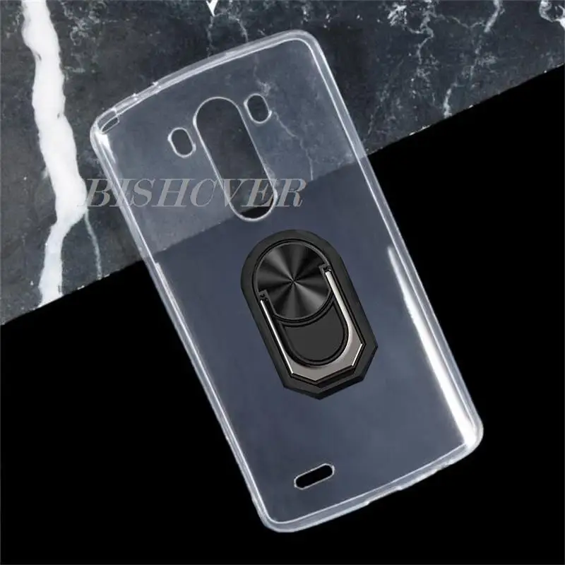 Per Lg Optimus G3 D855 D850 Optimus G3 D855 D850 Supporto Per Anello Posteriore Staffa Per Telefono Custodia Per Smartphone Tpu Cover Morbida In Silic