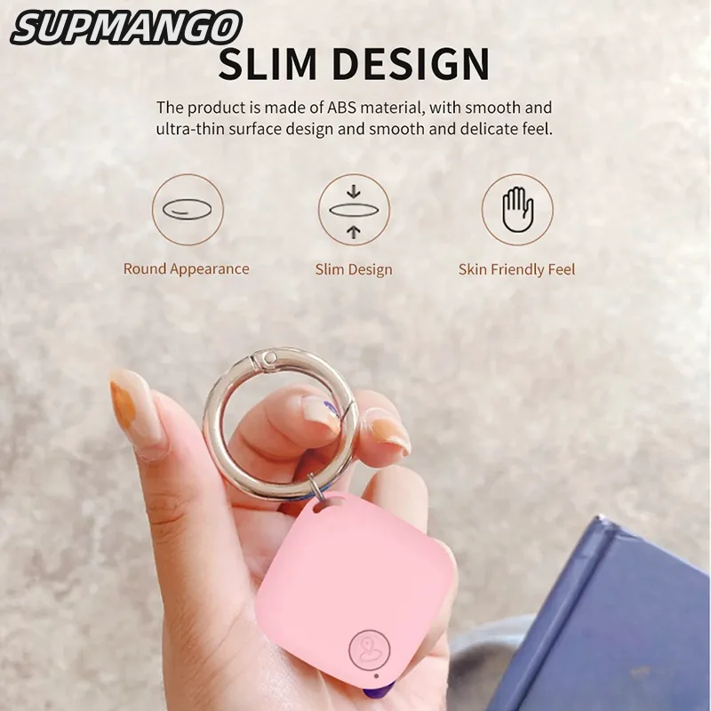 Mini Bluetooth 5.0 Tracker AntiLost Device Round Pet Kids Bag Wallet Tracking Smart Finder Locator Anti Lost Tracker Anti Lose Tracker Item Locator Anti Lost Locator