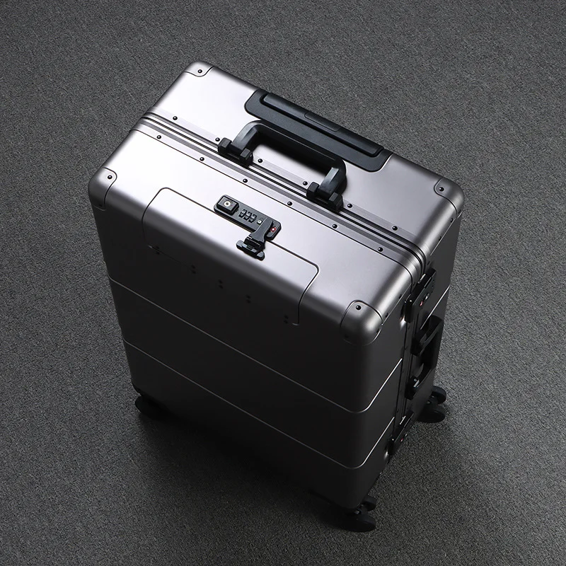 Suitcase Thickened All-Aluminum Magnesium Alloy Luggage 20/24/28-inch Men's Trolley Case Luxury Business Boarding Travel Luggage