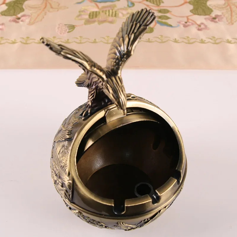 12 Zodiac signs retro ashtray with lid home office ashtray decoration