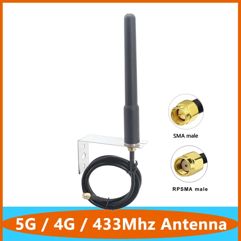 Great Signal 5G 4G LTE 3G GSM 433Mhz Lora Antenna High Gain 15dbi Omni WiFi AP Amplifier Aerial With SMA scls dvb t finder digital aerial terrestrial tv antenna signal strength meter tv signal star finder high quality