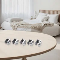 Clips Glass Bracket Clamp Silver Zinc Alloy 10pcs Chrome For Fixing Bathroom Glass Holders Home Shelf Support Shelves 2