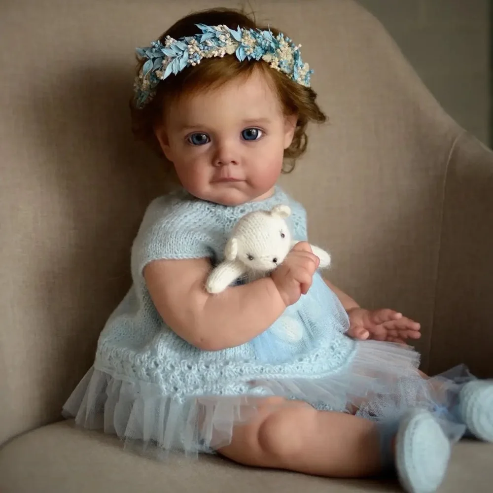 Reborn Doll Silicone Girl 60 Cm Regalo Per Ragazza Bebe Reborn 3D-Paint Skin Con Vena Soft Reborn Neonato Reborn
