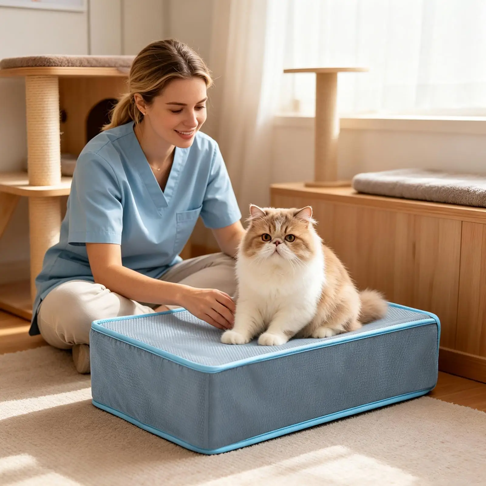 Tapete refrescante para cães e gatos com 5 bolsas de gelo_voghion.com
