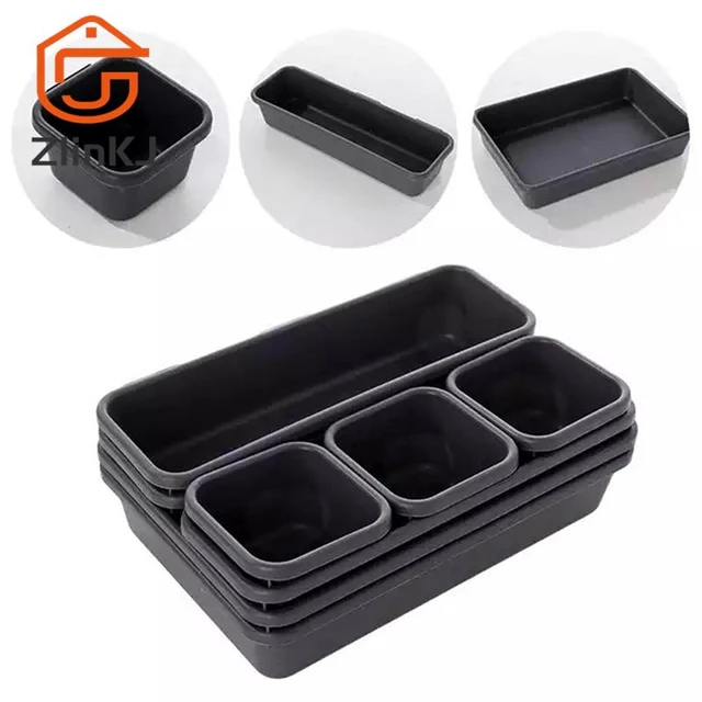 Organizadores de cajones para el hogar, caja de almacenamiento de papelería  de escritorio a prueba de polvo, organizador de maquillaje para mujeres,  accesorios de cocina y baño, 8 piezas - AliExpress