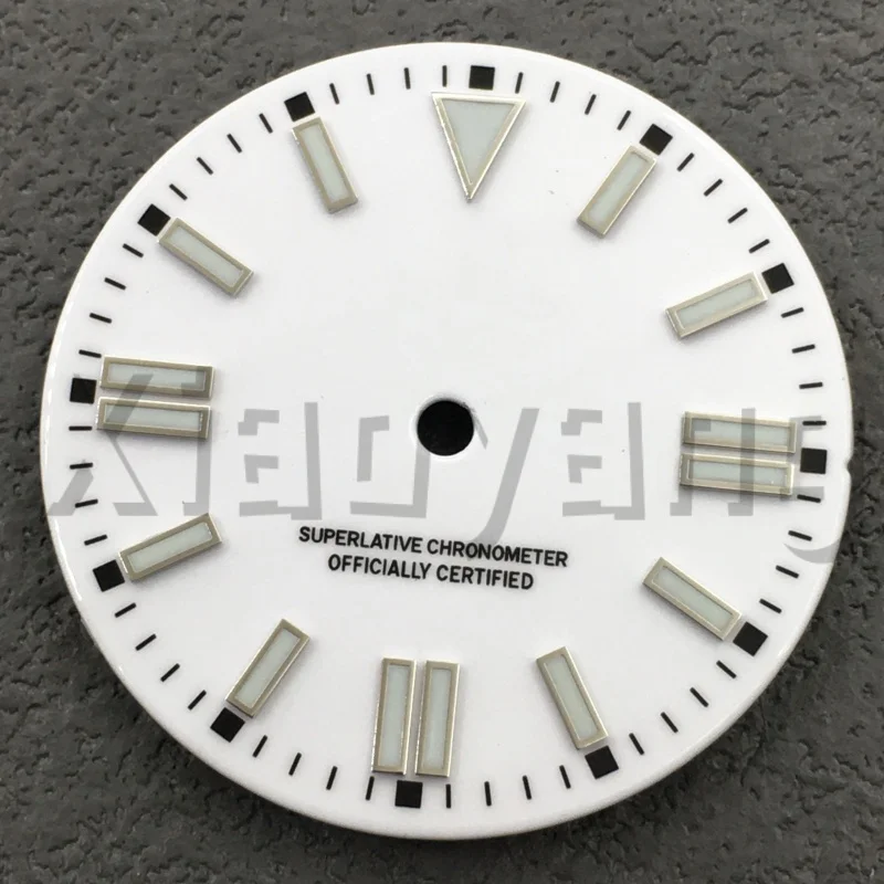 Sterile Glossy Green Luminous Watch Dial, 29mm