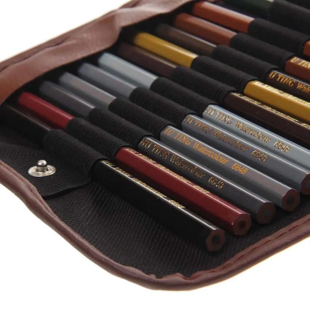 48 Colours Artist Grade High Quality Watercolour Pencils Set with
