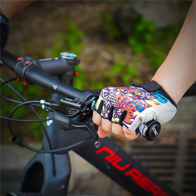 CHOOEE Cycling Sports Gloves Half Finger Shock Absorbing Breathable Summer Racing Bike Bicycle Fitness Gloves Anti-Slip 3