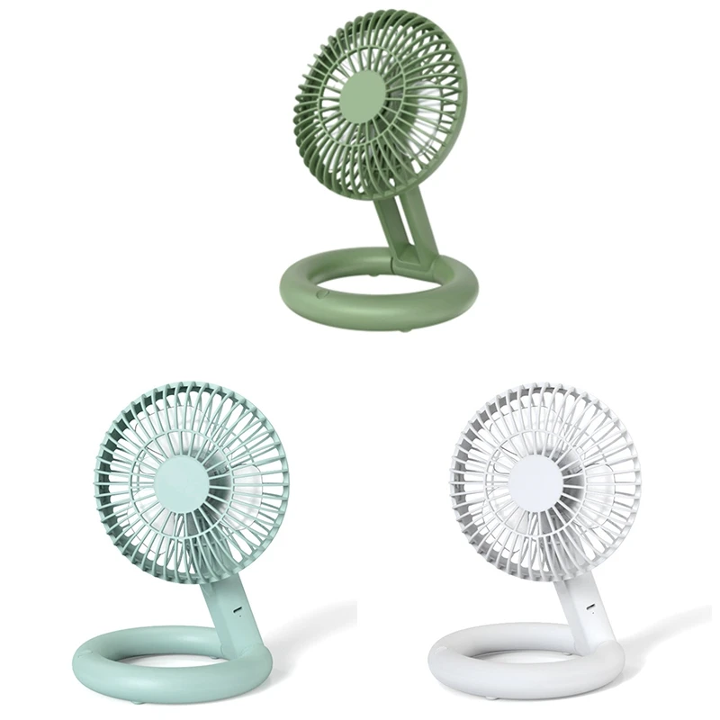 

Mini Oscillating Desk Fan 4 Speeds USB Powered Portable Battery Operated Rechargeable Fans For Home Office