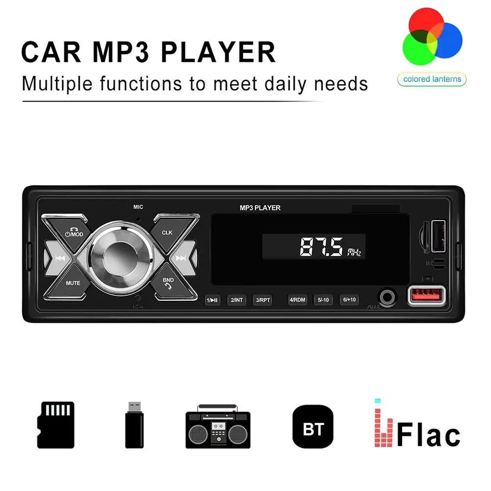 

1 Din Car DVD Fm Radio Mp3 Player Dual Bluetooth-compatible With Location Function Audio With Remote Control Dropshipping