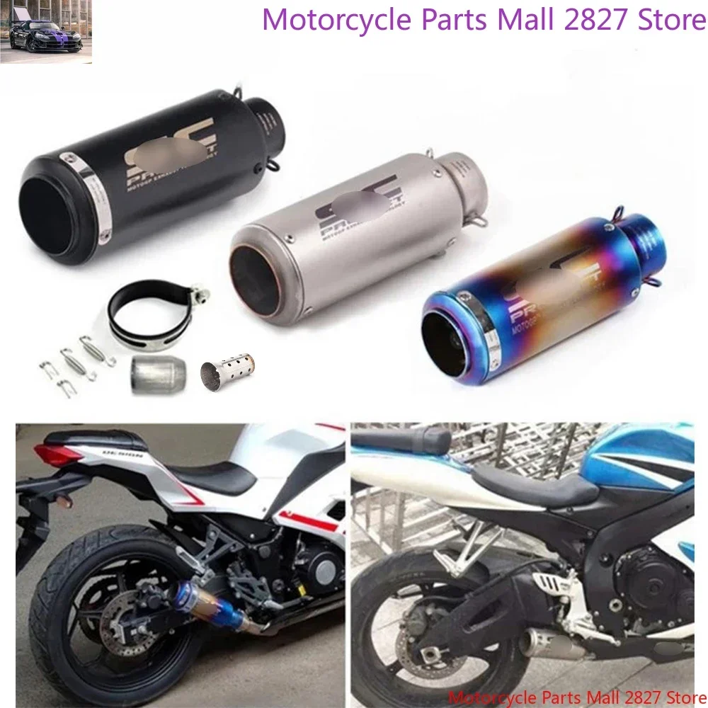 Motorcycle Exhaust Muffler 51mm Universal SC Motorcycle Exhaust Pipes Muffler Silencer Steel With DB Killer For Z800 Z900 R3 R25 CBR600 S1000RR MT07 MT09