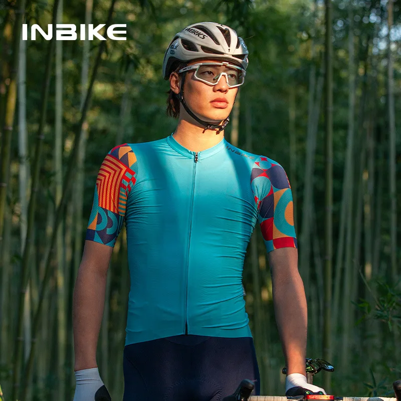 2023 INBIKE Short Sleeve Cycling Jersey Man Summer Men's Riding Shirts