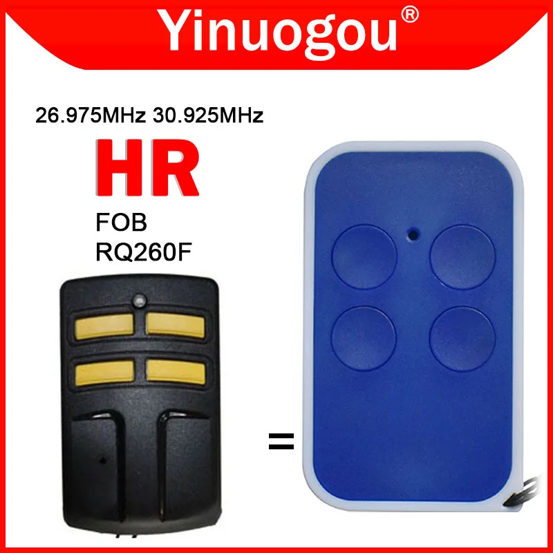 HR FOB RQ260F 원격 제어 차고 문 오프너 26.975MHz 30.925MHz 고정 코드 클론 HR 차고 문 원격 제어 복사기