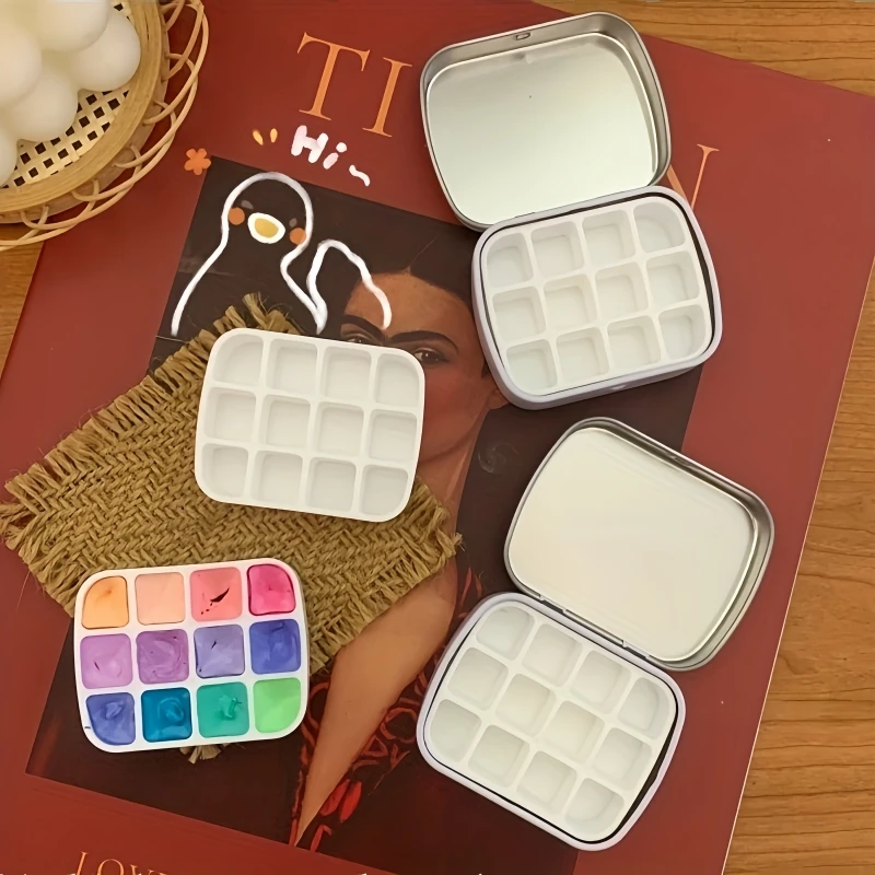 Caja de embalaje de pintura de acuarela vacía de cuadrícula 24/48 con paleta de color para tudiant, suministros de Arte de pintura de Aquarela portátil - AliExprs 21 Caja de embalaje de pintura de acuarela vacía de cuadrícula 24/48 con paleta de color para tudiant, suministros de Arte de pintura de Aquarela portátil - AliExprs 21