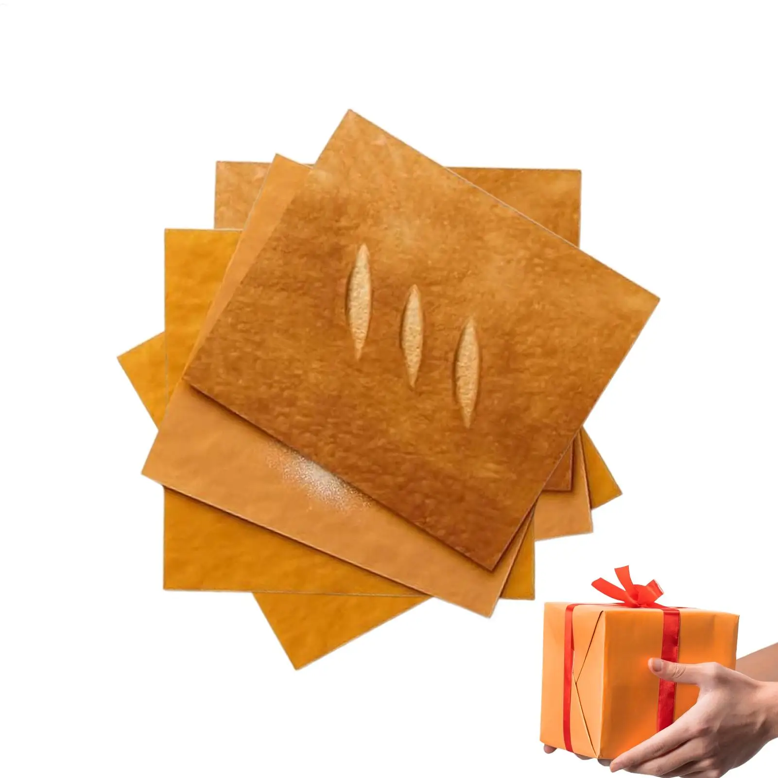 6 Pcs Bread Shape Wrapping Paper Sandwich Wrapping Paper Baking Parchment Oil-Resistant Kitchen for Wrapping Bread Burgers