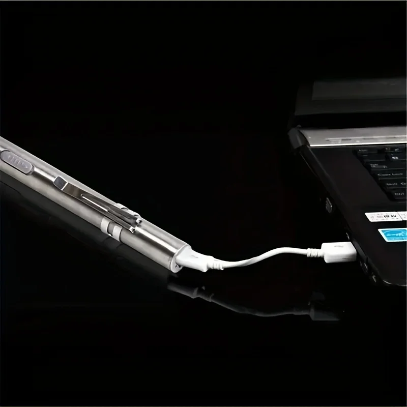 USB 충전식 미니 펜라이트 LED 손전등, 구강 동공 조명 펜, 휴대용 포켓 토치 라이트, 야외 낚시 도구, 1 개