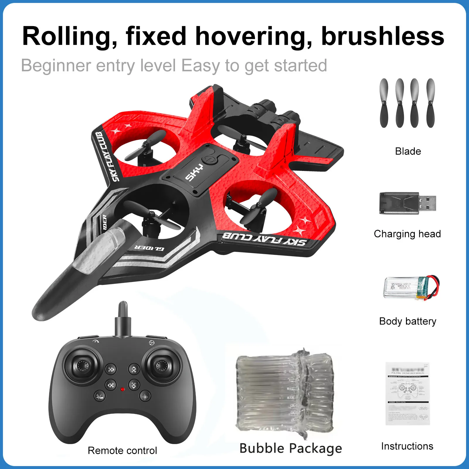 새로운 YP3 글라이더 비행 헬리콥터 RC 취미 제트기 2.4G 스턴트 원격 조종 폼 전투기 비행기 장난감 드론 (라이트 포함)