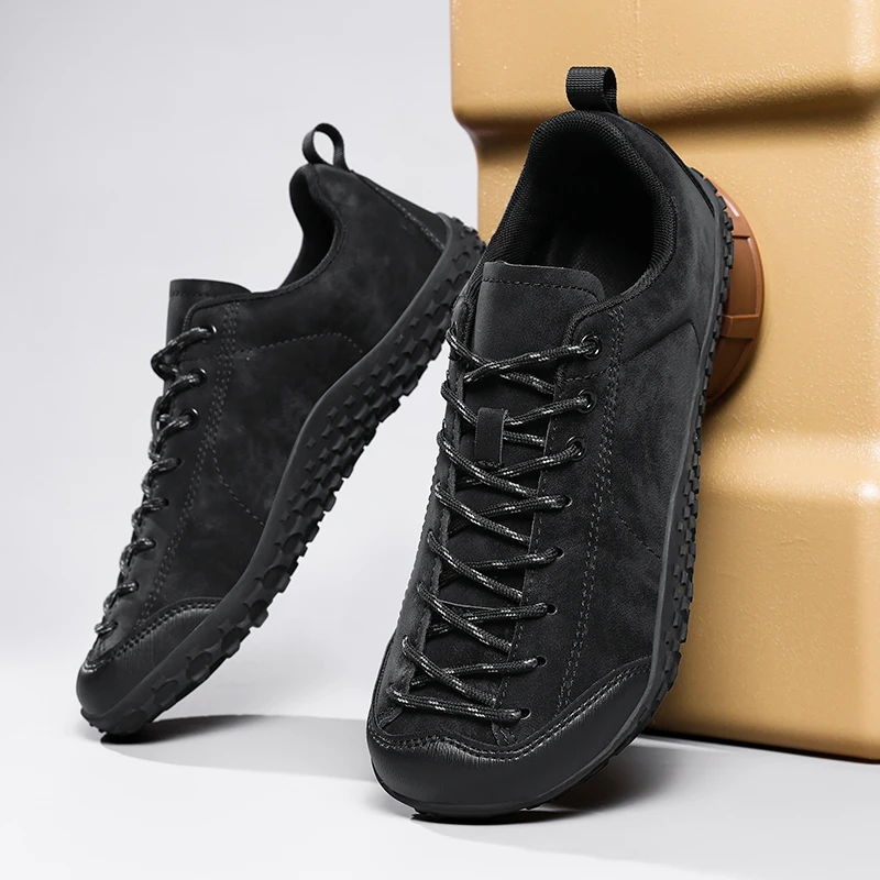 Wide Toe Barefoot Shoes For Men For Running Climbing And Hiking_voghion.com