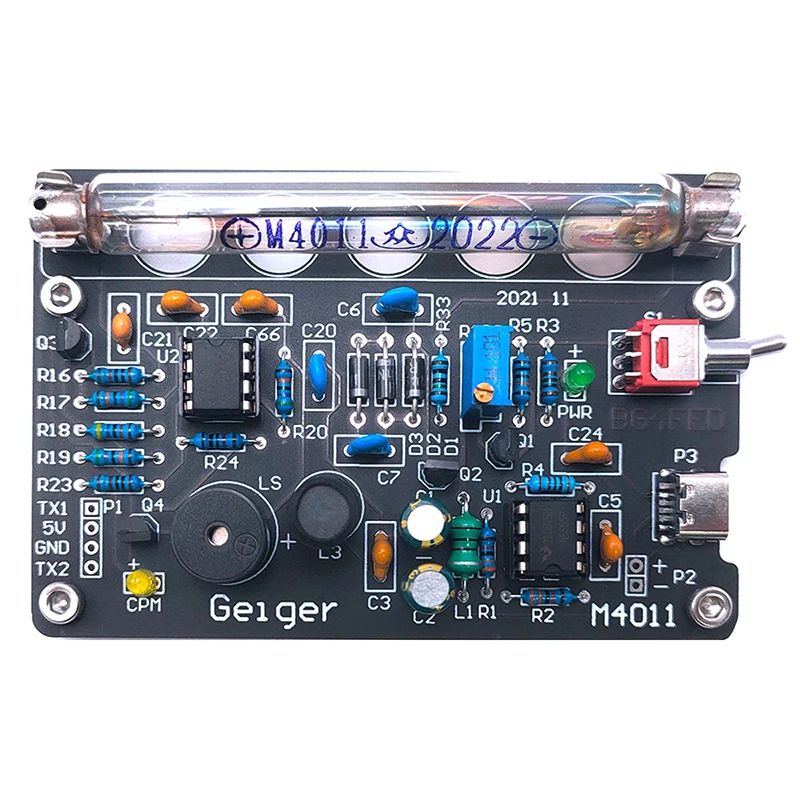 

DIY Geiger Counter Kit With Audible Alarm Miller Tube Nuclear Radiation Detector Board Easy To Use