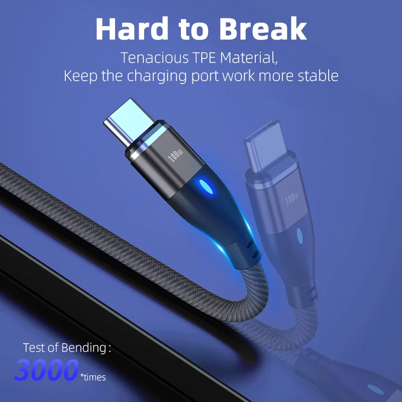 PD 100W 6 in 1 Magnetic Cable Micro USB C to Type C Cable 6A Fast Charging Phone Cable For iPhone 14 Samsung Xiaomi iPad Laptop