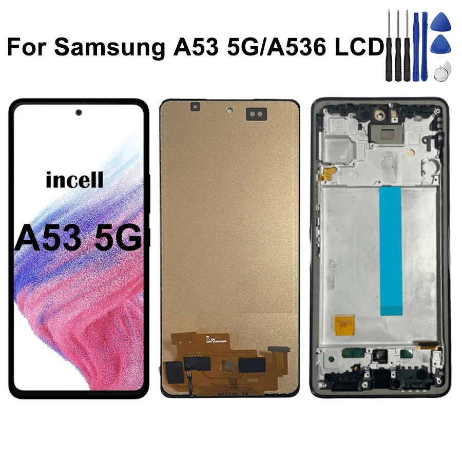 Premium Super AMOLED Display with Touch Screen & Frame Assembly for Samsung A53 5G Repair
