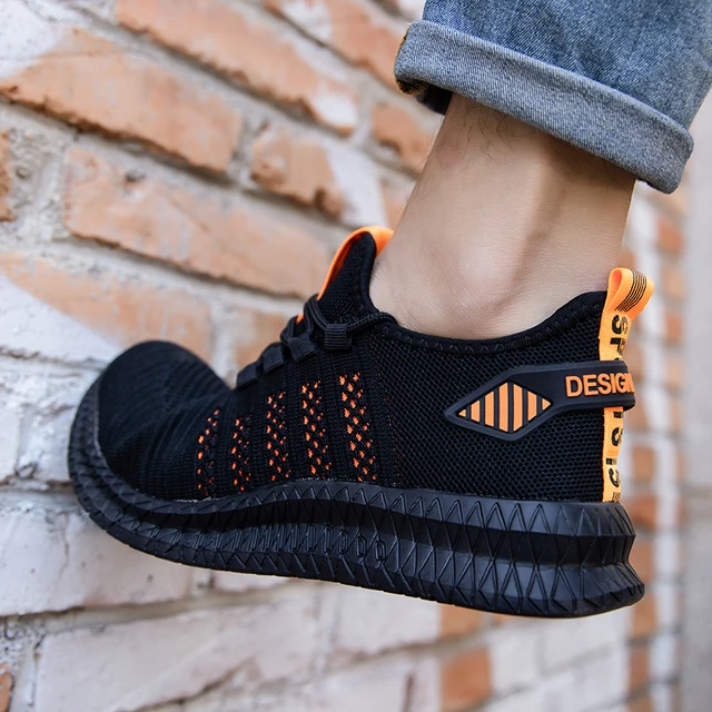 Zapatos de seguridad para hombre, botas de trabajo antigolpes con punta de acero, zapatillas de seguridad antipuñaladas - Imagen 3
