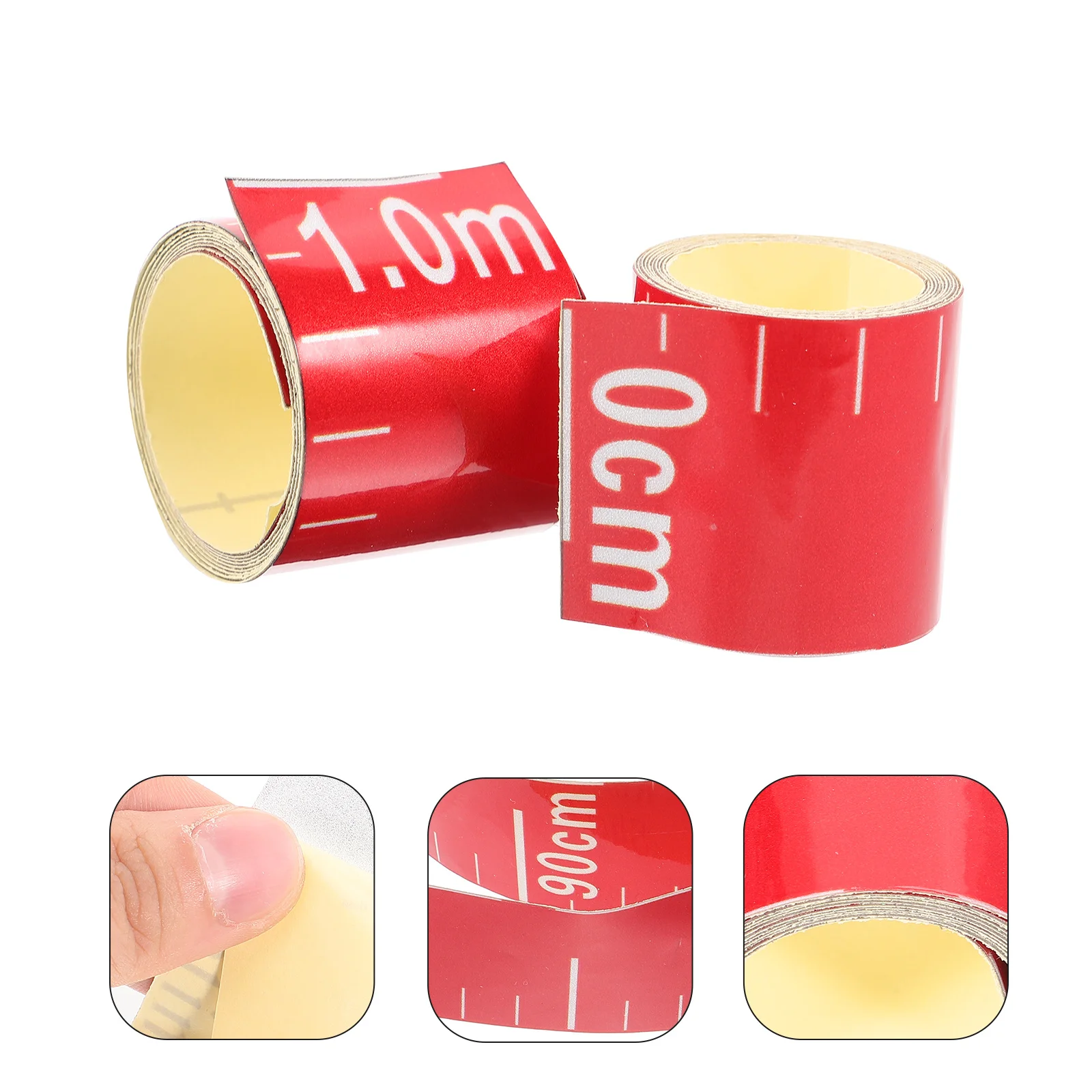 2개입 수위 게이지 스티커 자가 접착식 탱크 풀 깊이 측정 수위 게이지 도구 방수