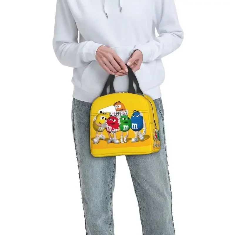 M And MS Candy Character Lunch Bag Women Cooler Thermal Insulated Lunch Box for Adult Office 5