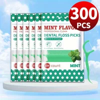 300PCS/150PCS/50PCS - Mint Floss Stick - interdental cleaning tool 1