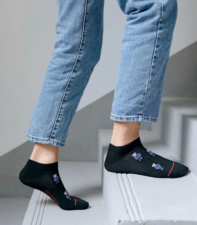 Socken Weiblichen Frühling Und Herbst Mid-rohr Stickerei Bär Schlauch Nette Casual Einfarbig Sport Pile Kawaii Socken Harajuku calcetines – Detail 17
