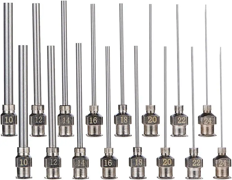 16PCS 15 Inch Stainless Steel Dispensing Needle Tip Blunt Needle with Luer Lock for Refilling Glue image 7